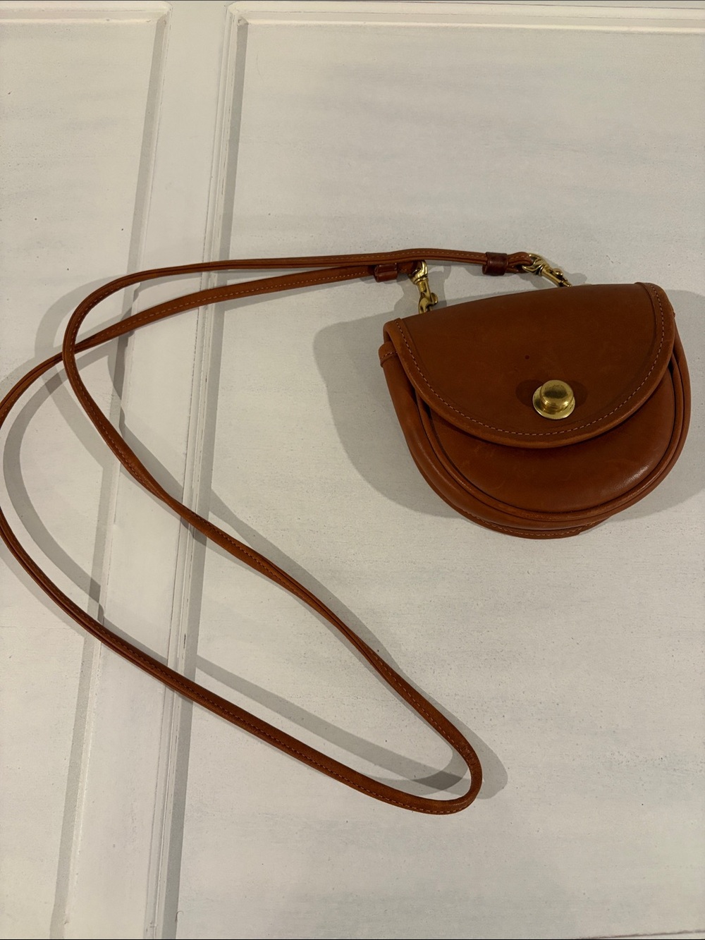 Vintage Coach Mini Belt Bag - Style #9826 in British Tan - Picture 5 of 5